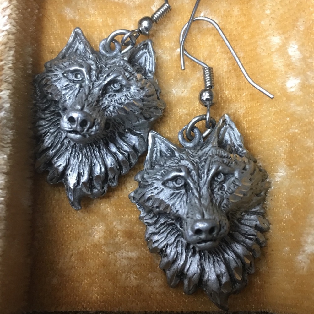 Vintage Wolf Earrings